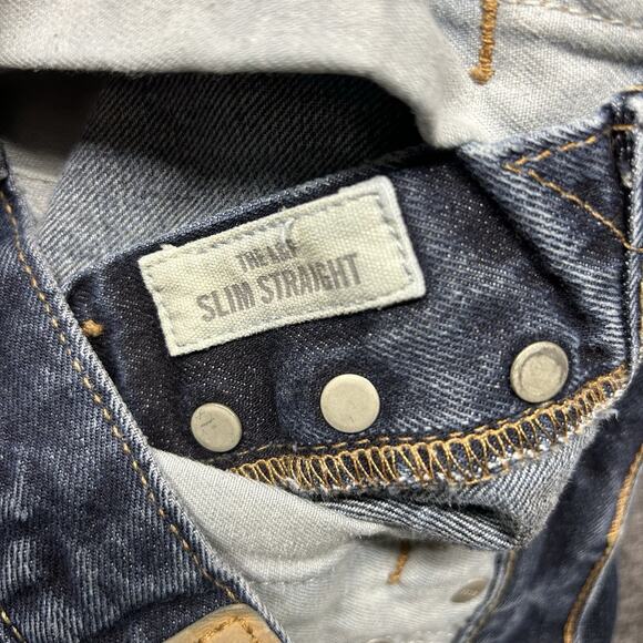 Abercrombie‎ & Fitch Slim Straight Jeans Mens Size 31x32 Dark Blue - Picture 7 of 9